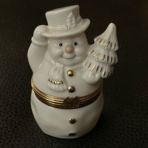 Lenox Snowman Trinket Box